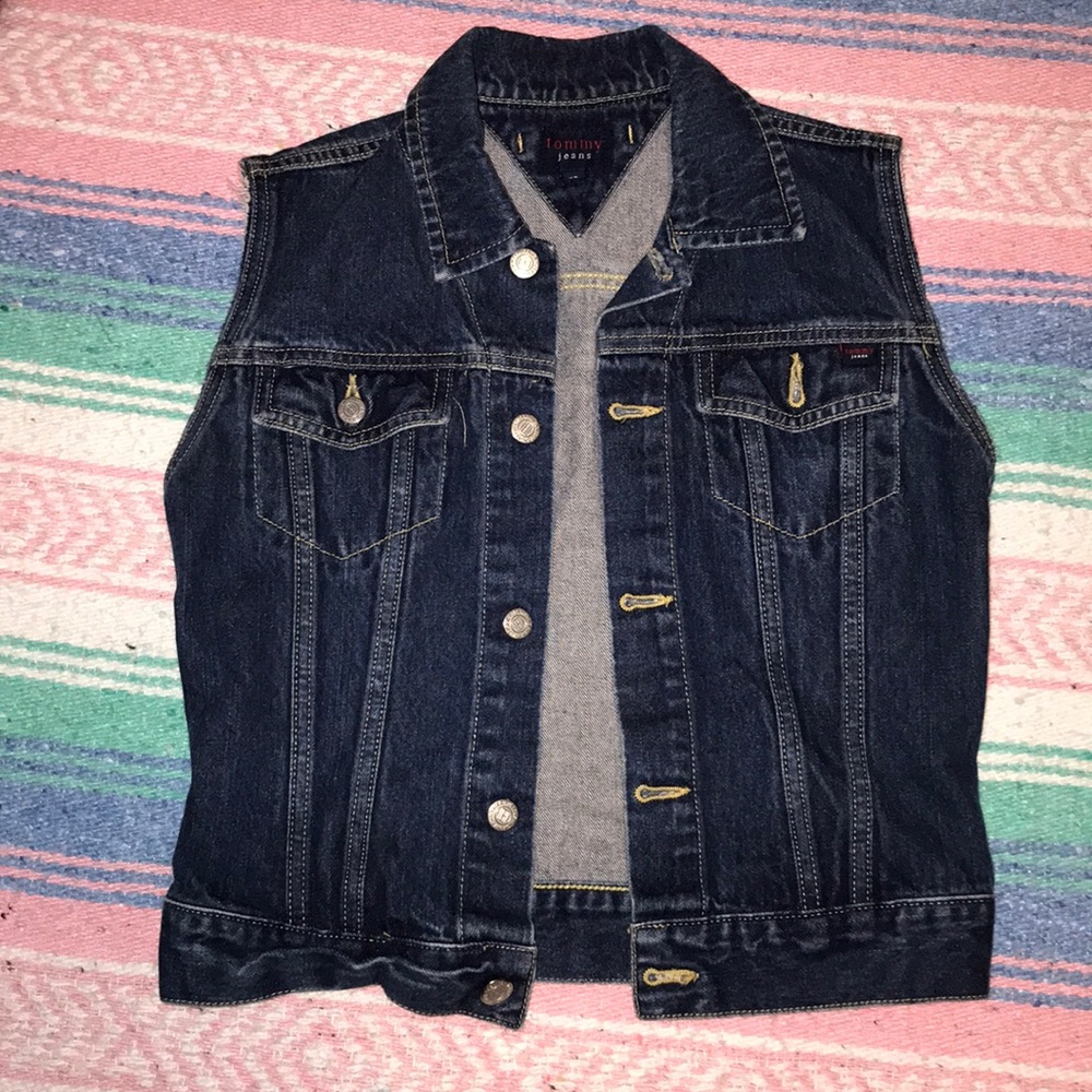 Tommy Hilfiger VINTAGE denim vest Women’s sz XS